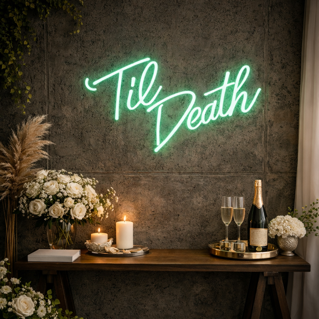 Til Death LED Neon Sign