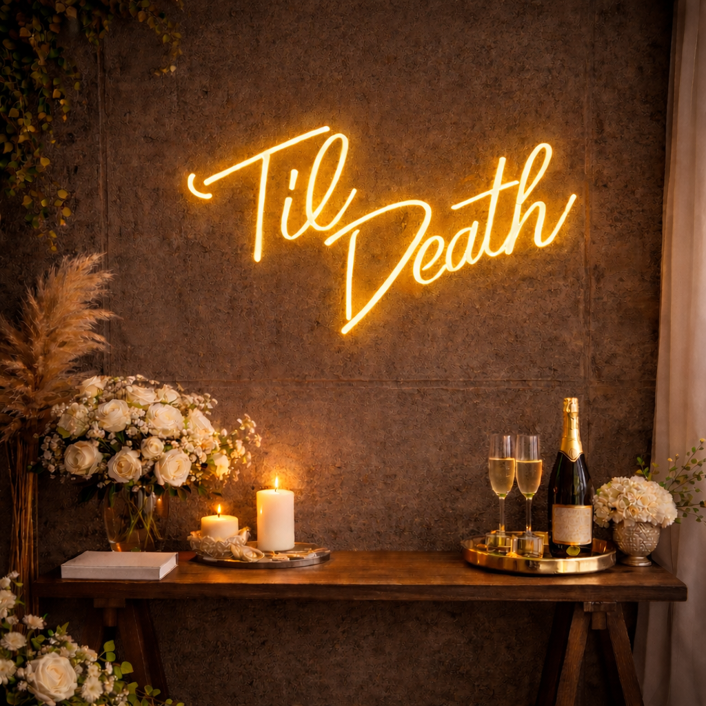 Til Death LED Neon Sign