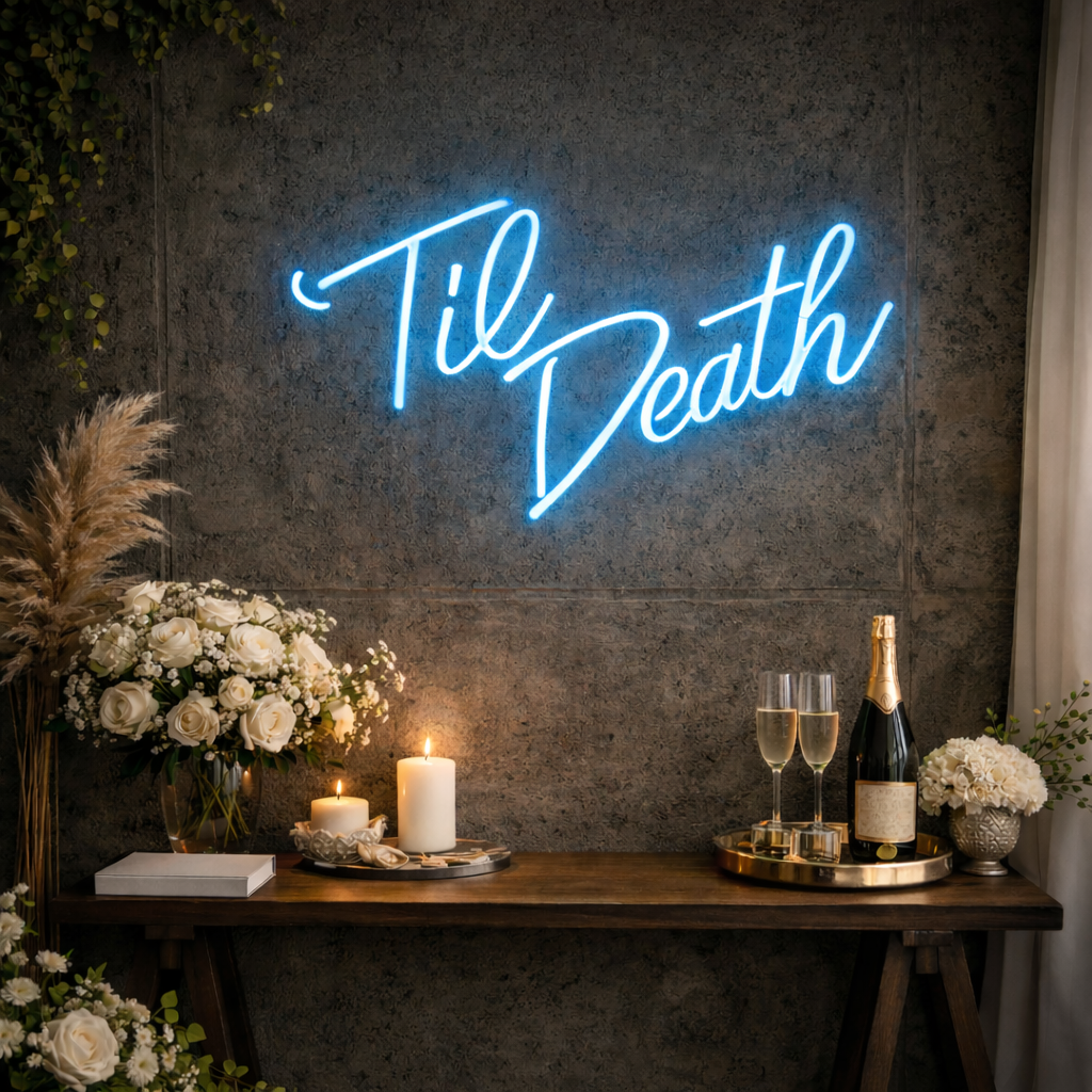 Til Death LED Neon Sign