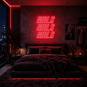 Girls, Girls, Girls LED Neon Sign