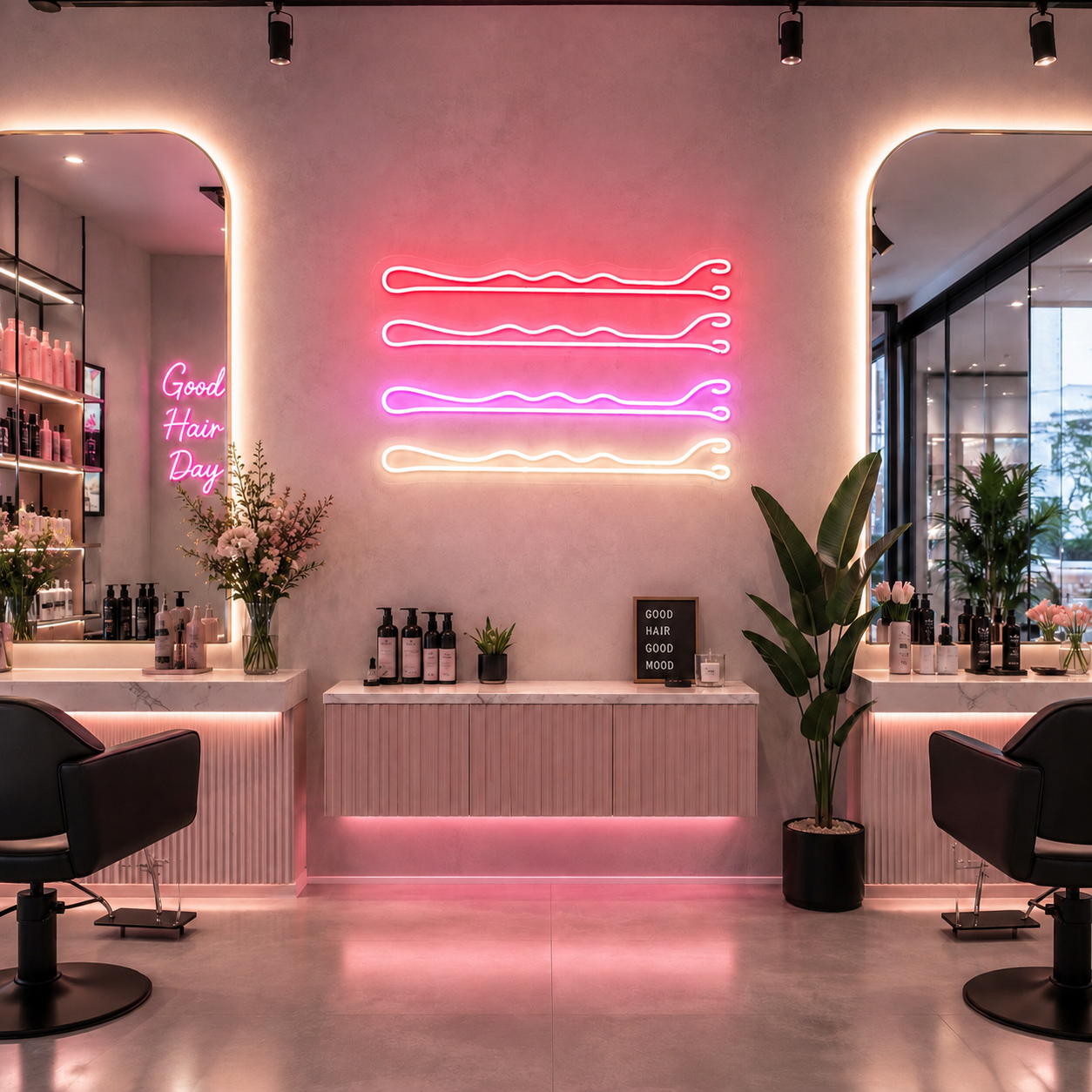 Bobby Pins LED Neon Sign
