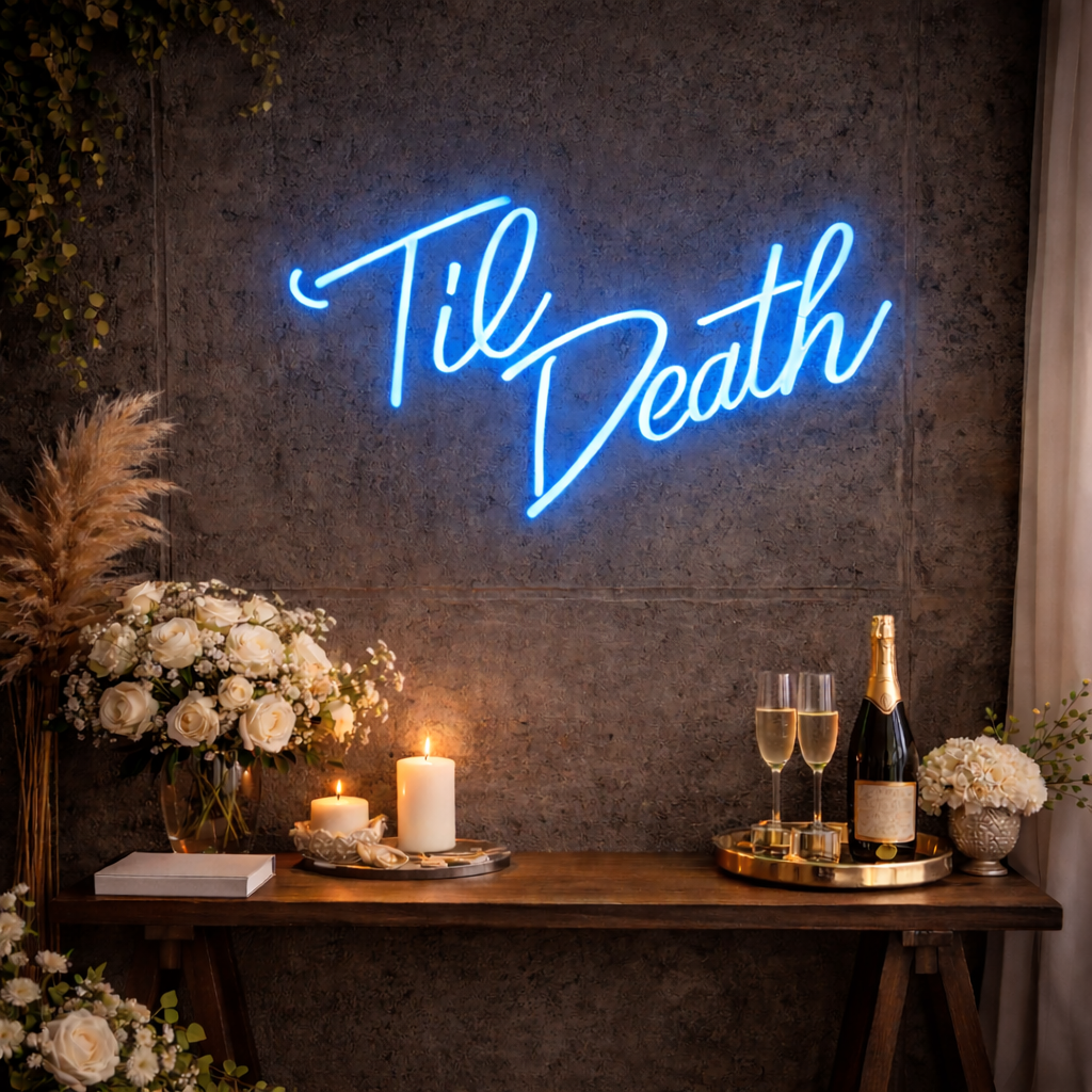 Til Death LED Neon Sign