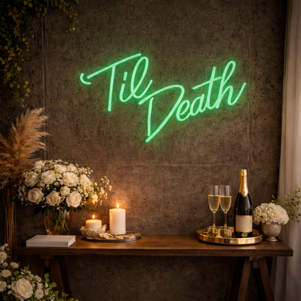 Til Death LED Neon Sign