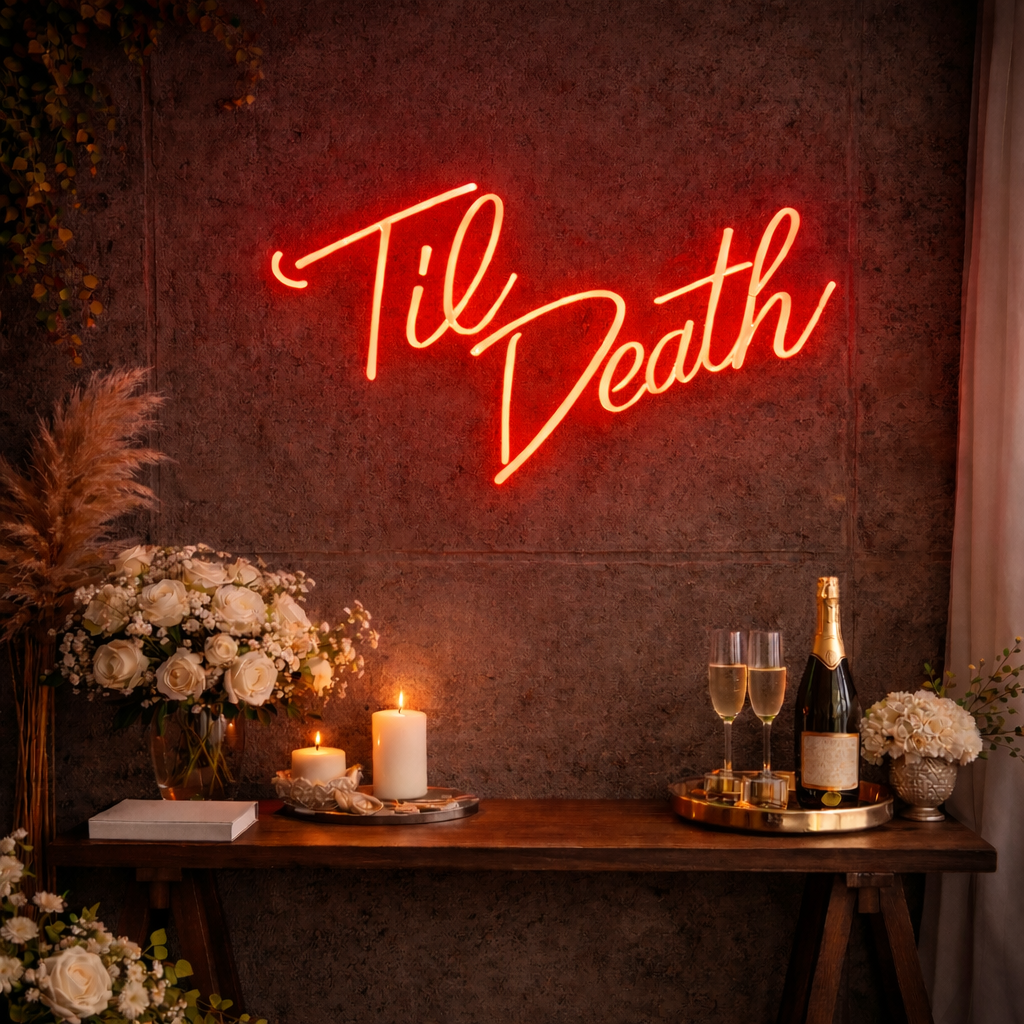 Til Death LED Neon Sign