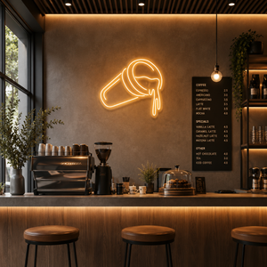 Spilt Coffee LED Neon Sign