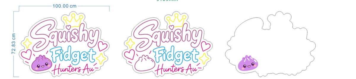 Squishy Fidget Hunters AU LED Sign